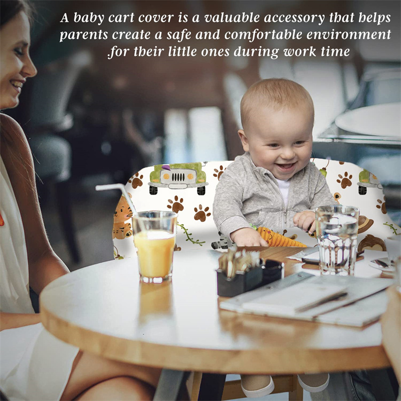 High Chair Cover 2 in 1 with Extra Cushion Shopping Cart Cover for baby Water-Proof Baby Cart Hammock