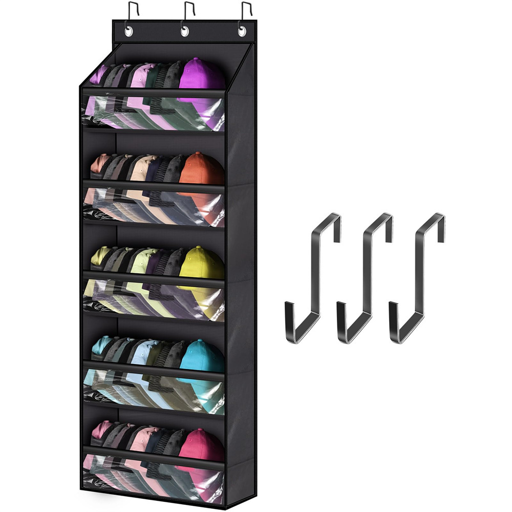 Hat Organizer for Baseball Capes  Hat Rack 5 Tier with 3 Hooks Hat Storage Organizer Over The Door