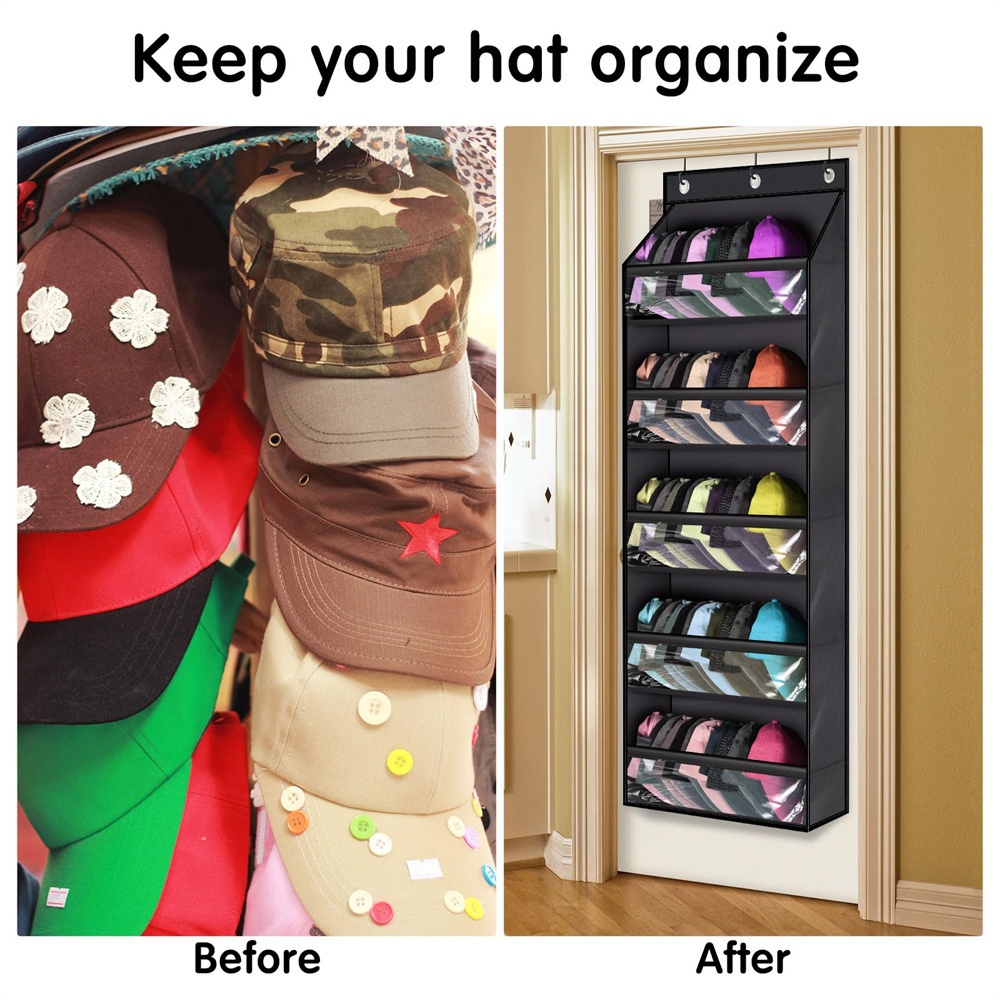 Hat Organizer for Baseball Capes  Hat Rack 5 Tier with 3 Hooks Hat Storage Organizer Over The Door