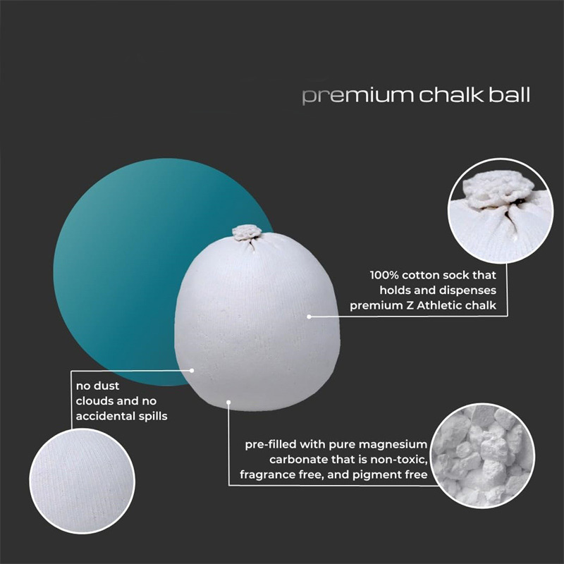 Non-slip Refillable Sport Chalk Ball For Climbing  Pure Magnesium Ball Chalk Bag Bouldering Gymnastics Disc Golf Chalk Bag