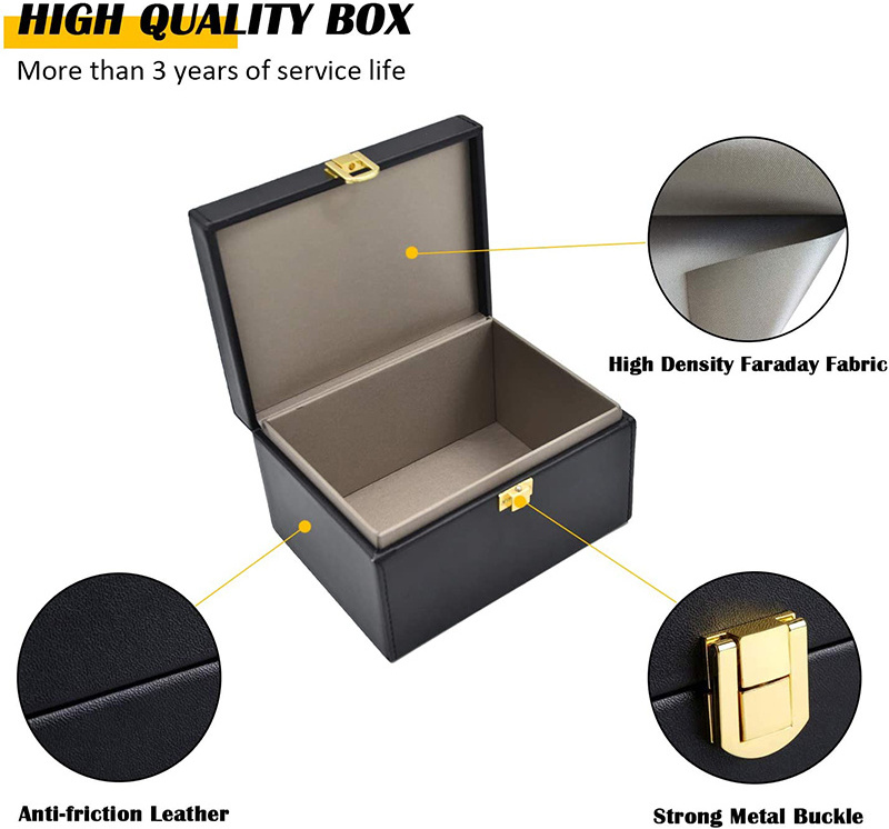 Hot Selling Car Key Antimagnetic Box Customized Mobile Phone Faraday Shielding  Large Storage Box with RFID Signal Block Box