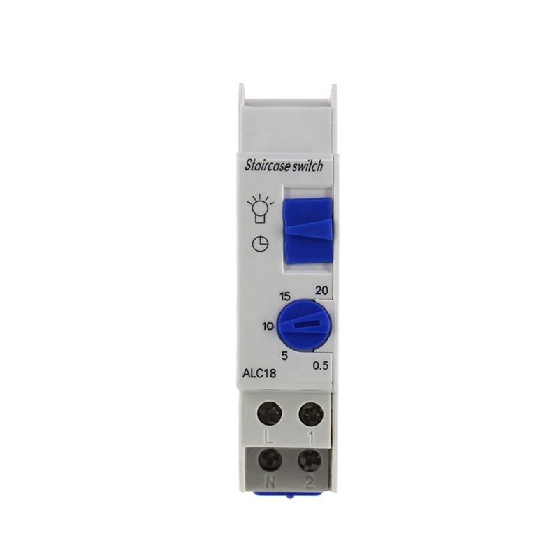 Good Quality 20 Minutes 220V 16A Mini Din Rail Automatic Mechanical Staircase Light Timer Switch ALC18-E ALC18