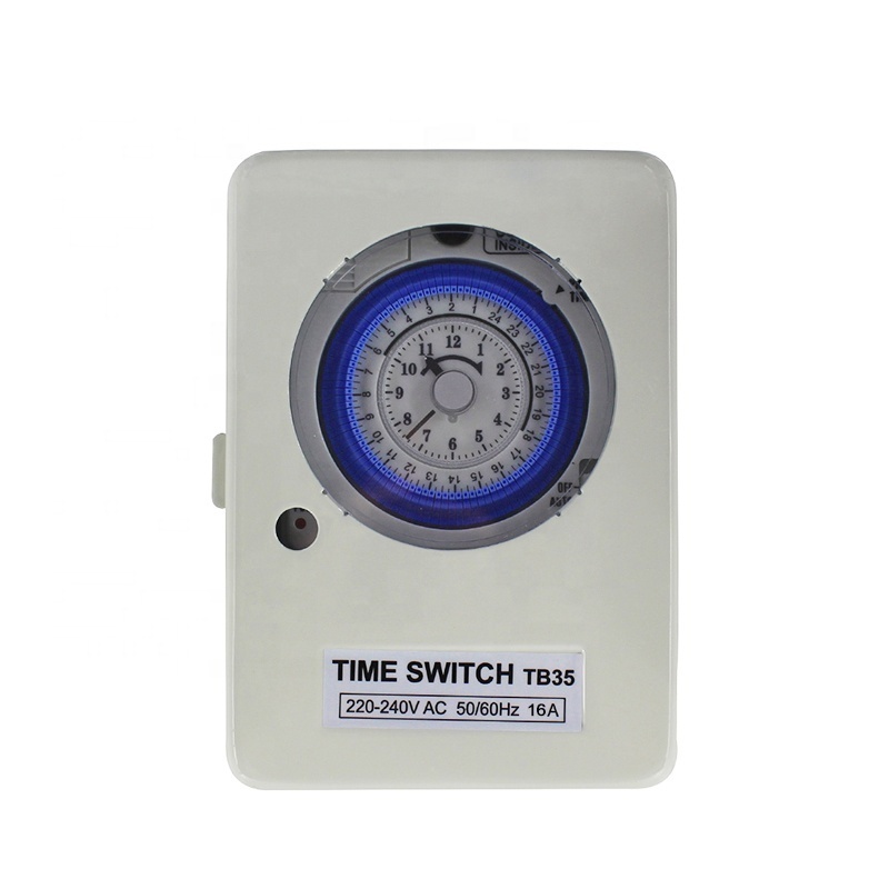 SLYB 20A 24 Hours Automatic Mechanical Time Switch TB-35 with Metal enclosure 15 minute TB35 Interval timer switch