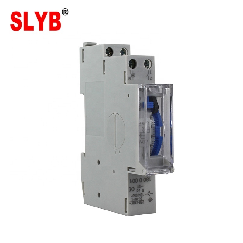 High Quality DIN Rail 220VAC 24 Hour Rotary Electric Analog Mechanical Auto off SUL180A 15 Minutes Timer Switch