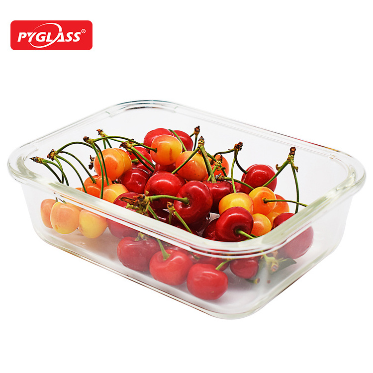 Wholesale Eco Friendly Borosilicate Hatchback Vented PP Lid Glass Food Container For Prep Vacuum Storage Set With Airtight Lock