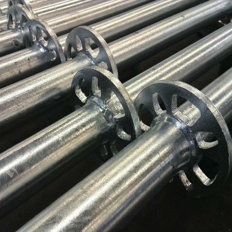 Construction Galvanized Steel Ring Lock Scaffold Accessories Horizontal Pipe Rail End Ledger Head with Wedge Pin