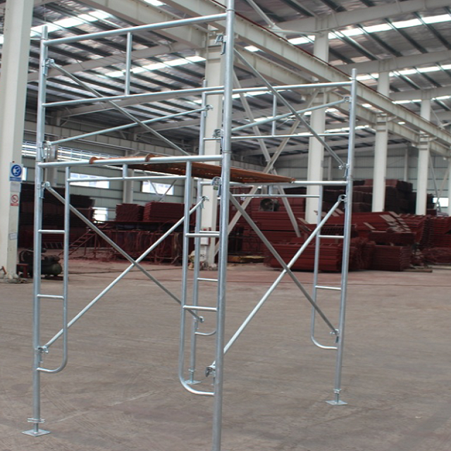 factory price painting arch frame scaffolding building framework h frames scaffoldings Q235 Tubular Steel Ladder Frame Scaffold