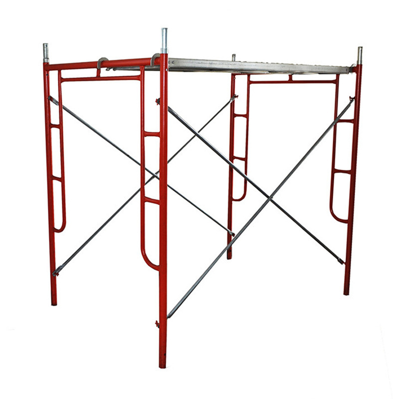 factory price painting arch frame scaffolding building framework h frames scaffoldings Q235 Tubular Steel Ladder Frame Scaffold