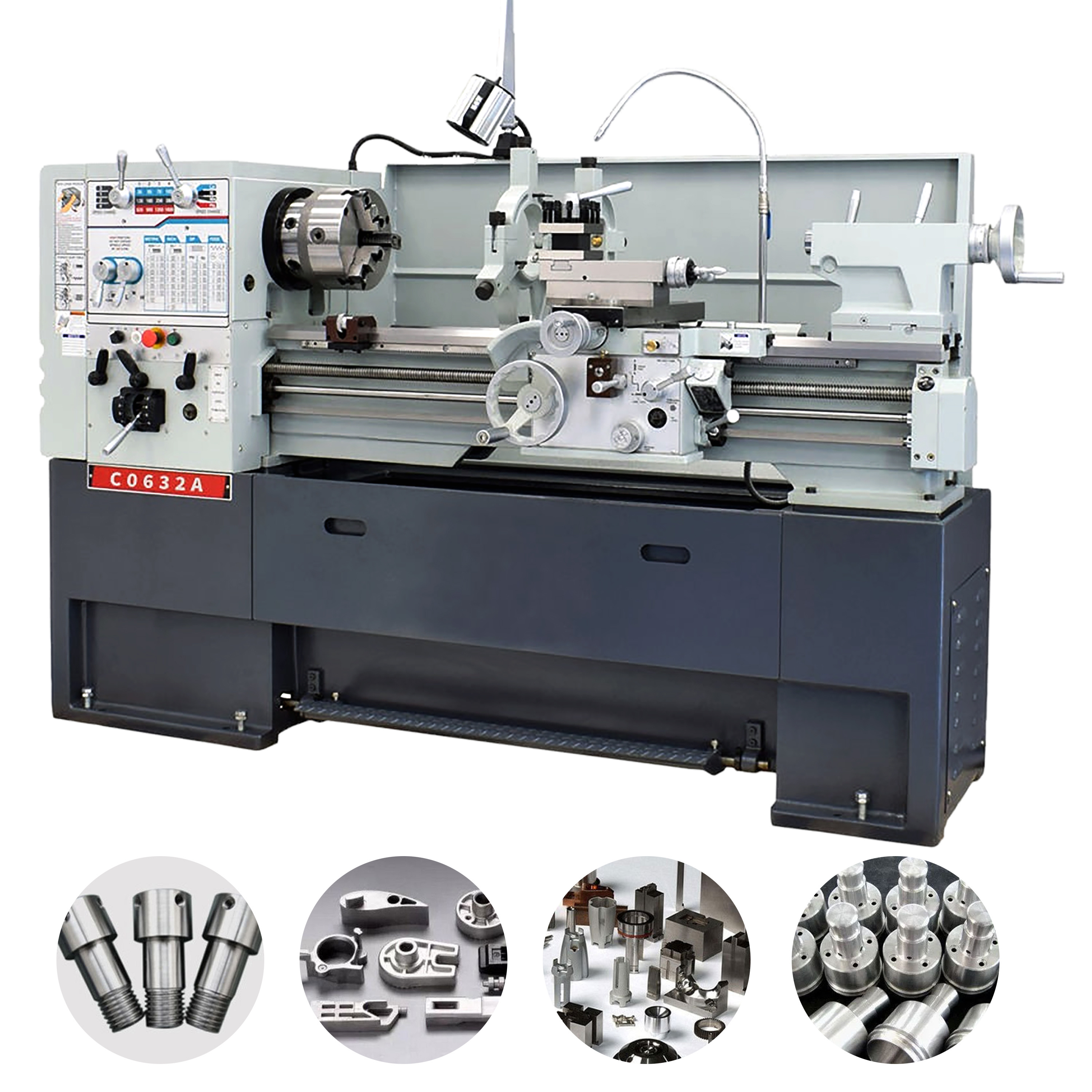 China Industrial New Manual Lathes Bench 1Meter Lathe Machine For Metal