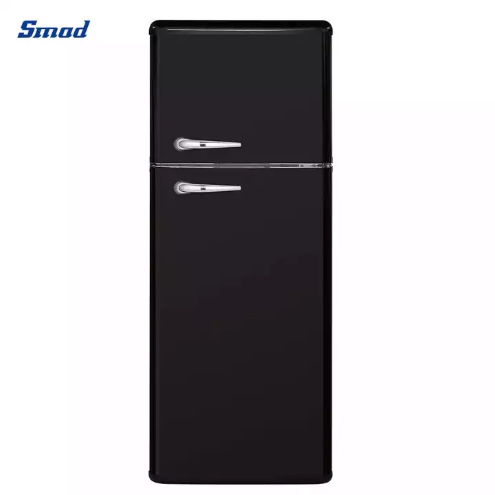 210 Liters Double Door Retro Combi Refrigerator With Handle