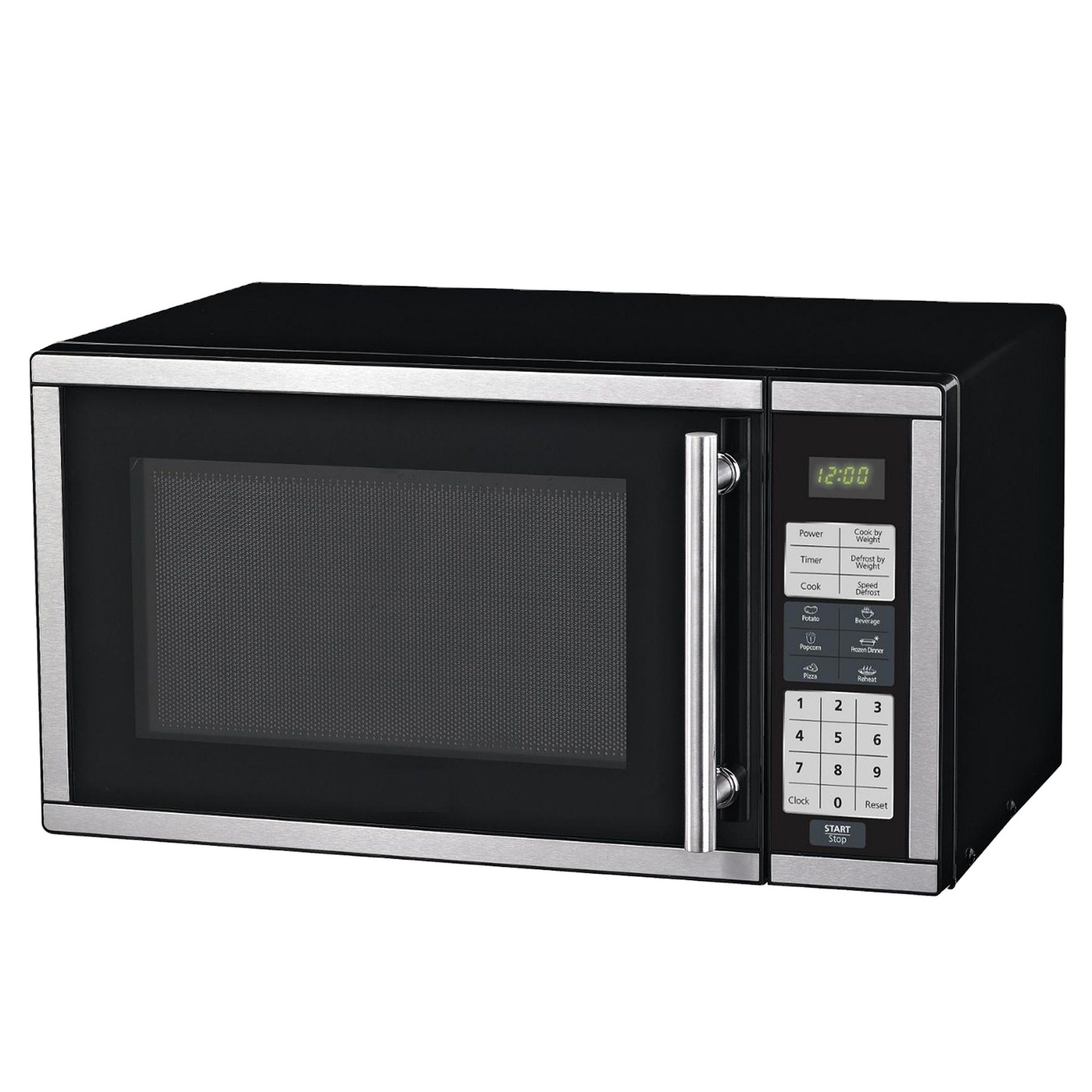 110V  0.7 cuft Stainless Tabletop Digital Microwave Oven With Grill