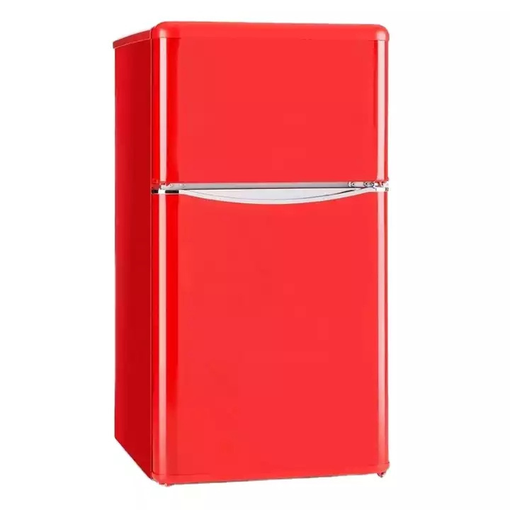 210 Liters Double Door Retro Combi Refrigerator With Handle