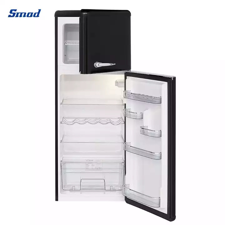 210 Liters Double Door Retro Combi Refrigerator With Handle