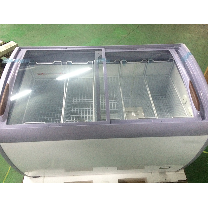 Curved glass door Deep Freezers /freezer/refrigerator For Ice Cream,Frozen Food