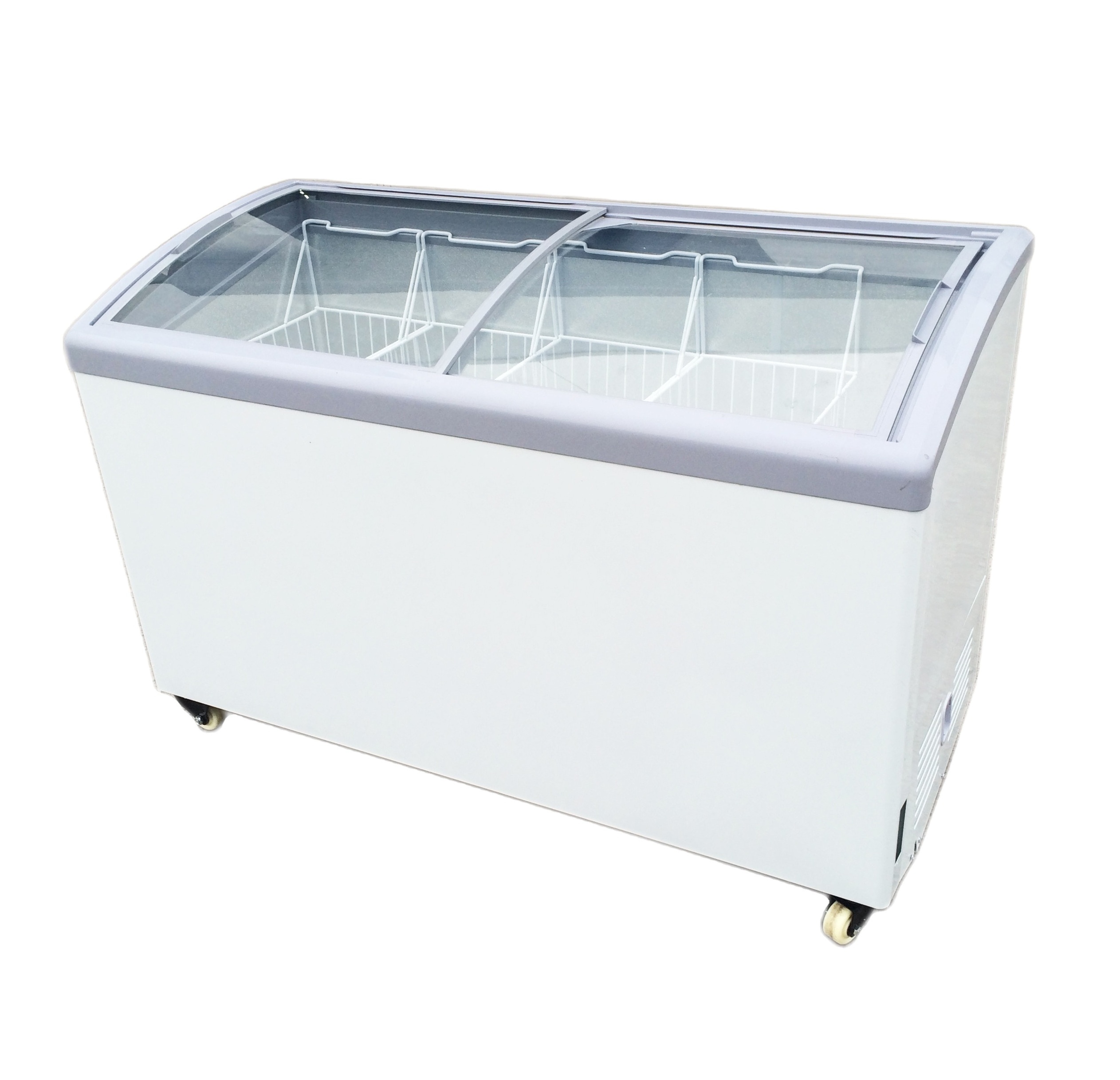 Curved glass door Deep Freezers /freezer/refrigerator For Ice Cream,Frozen Food