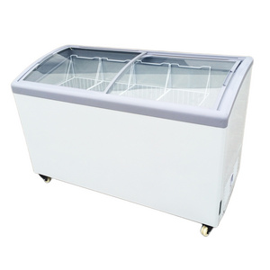 Curved glass door Deep Freezers /freezer/refrigerator For Ice Cream,Frozen Food