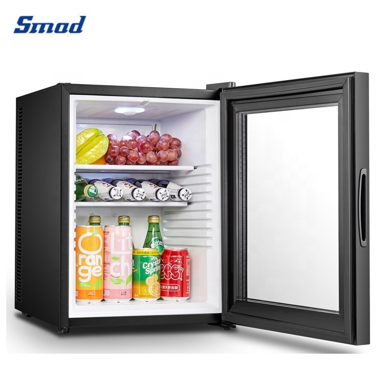 40L No Noise Refrigerators Mini Bar Glass Door  with Lock for Hotel For DSS-40EB7(B)