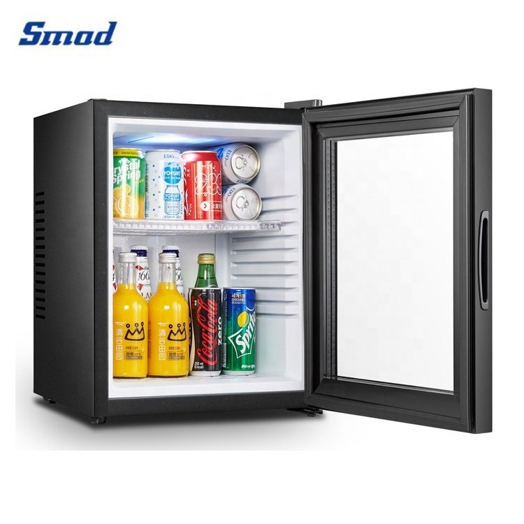 40L No Noise Refrigerators Mini Bar Glass Door  with Lock for Hotel For DSS-40EB7(B)