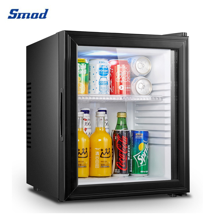 40L No Noise Refrigerators Mini Bar Glass Door  with Lock for Hotel For DSS-40EB7(B)