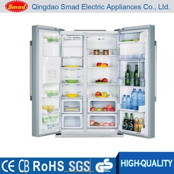 Smad Stainless Steel Fruit Kitchen Refrigerator with Ice Maker Water Dispenser and Mini Bar