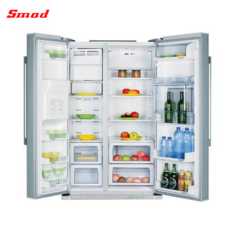 Smad Stainless Steel Fruit Kitchen Refrigerator with Ice Maker Water Dispenser and Mini Bar