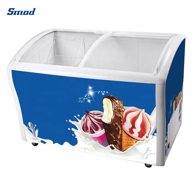 Smad Mini Portable Display Chest Freezers Used For Ice Cream