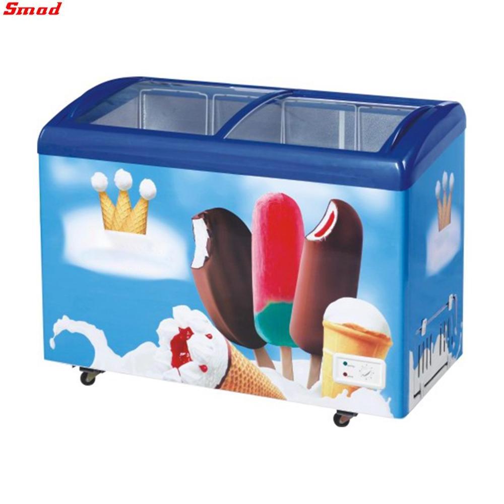 Small Ice Cream Freezer Glass Door Display Freezer