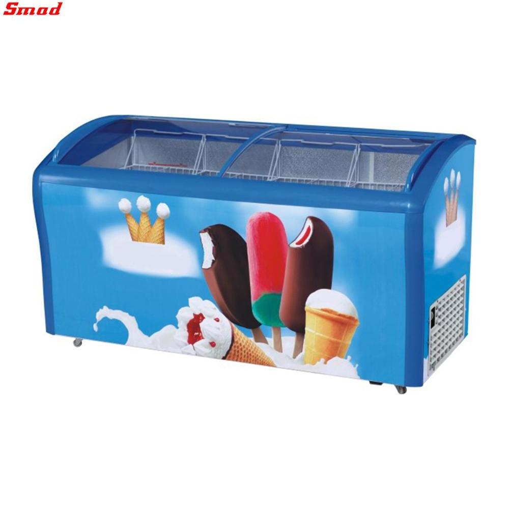 Small Ice Cream Freezer Glass Door Display Freezer