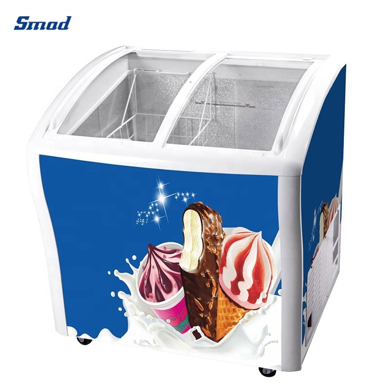 Smad Mini Portable Display Chest Freezers Used For Ice Cream