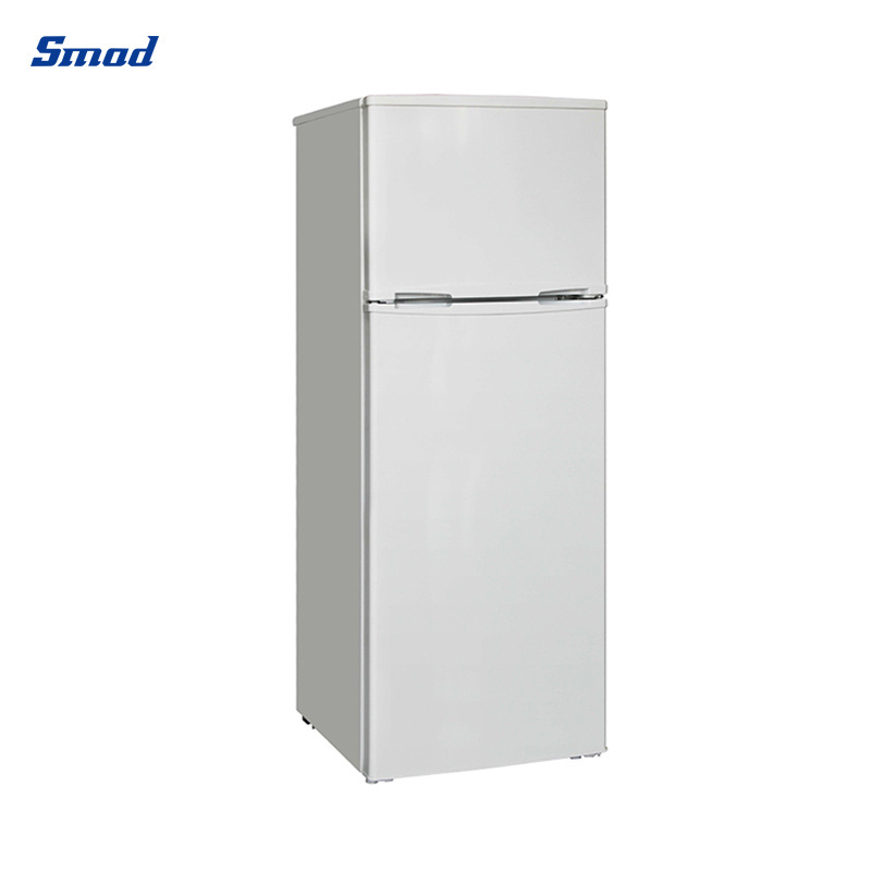 Home 138L Double Door Upright Freezer 220V White Silver Refrigerator