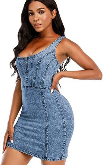 Jupe Zipper Skinny Women Clothing Denim Shorts Jeans Suspender Dresses Women Lady Sexy Denim Zipper Fly