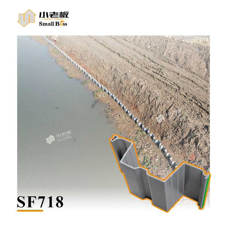 Factory directly PVC sheet pile Vinyl seawall panel U sheet pile for riverbank erosion control Durable and Easy installation