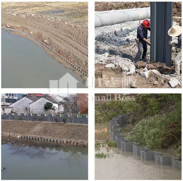 vinyl sheet pile retaining wall  PVC Sheet Pile  for  River Diversion