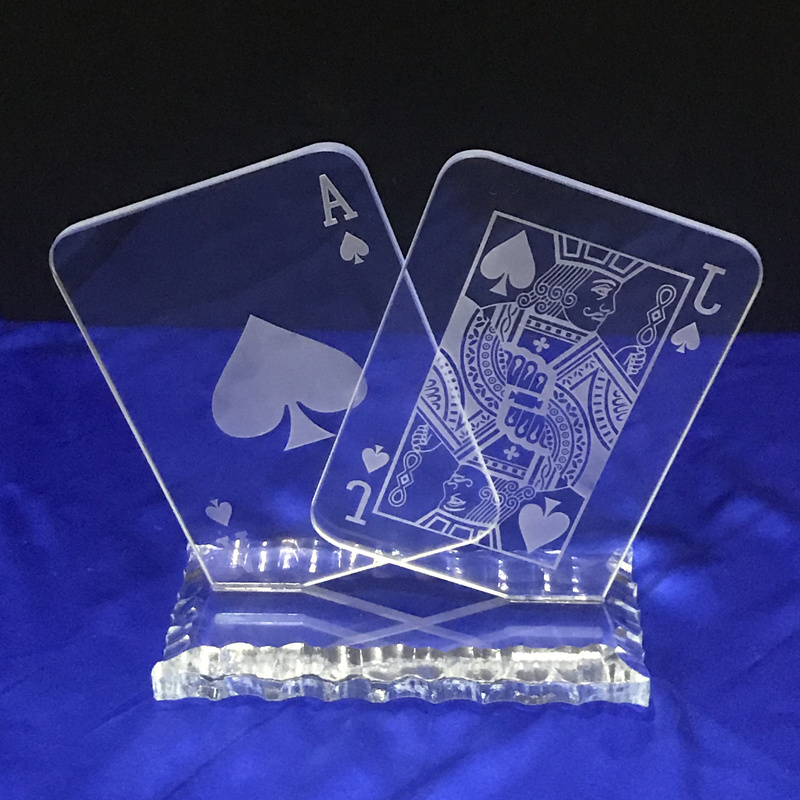 custom crystal award glass Poker souvenir wholesale