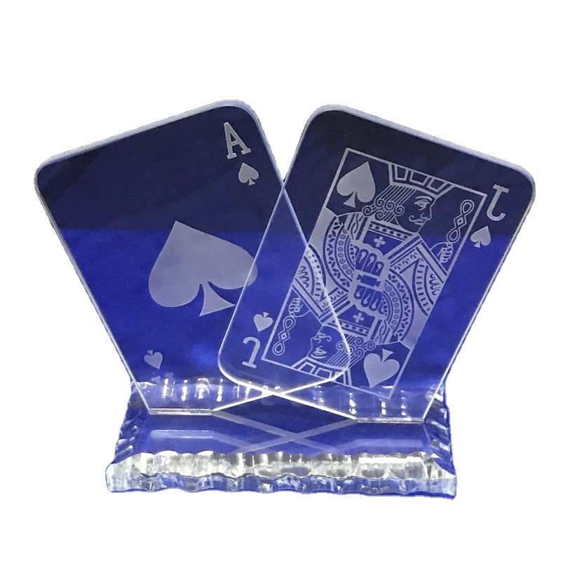 custom crystal award glass Poker souvenir wholesale