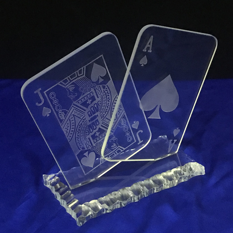 custom crystal award glass Poker souvenir wholesale