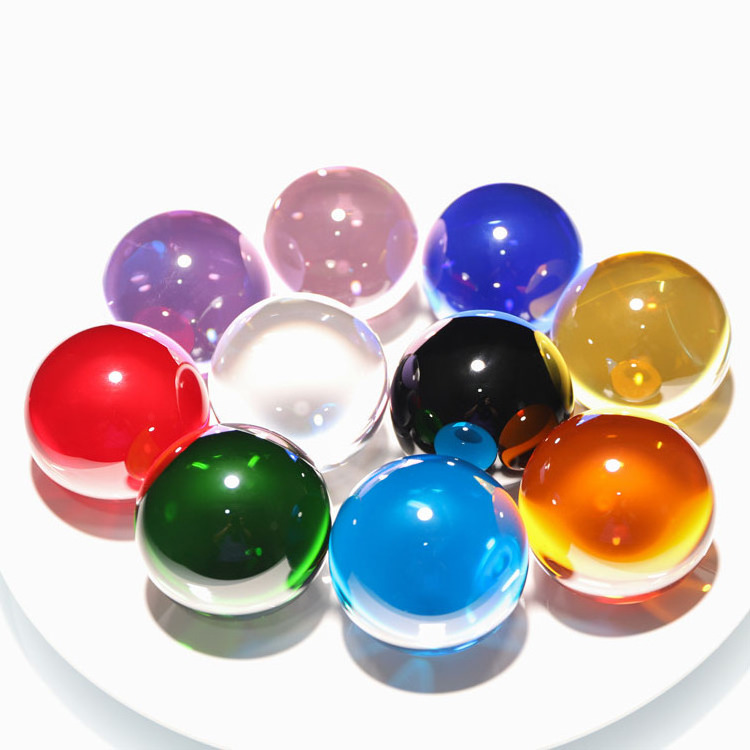 Wholesale Factory homemade Solid Large Sphere stand Colored Glass Crystal Ball