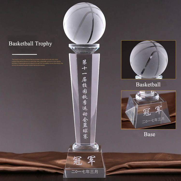 Wholesale Cheaper Custom Basketball Football Soccer Sports Crystal Trophy Award