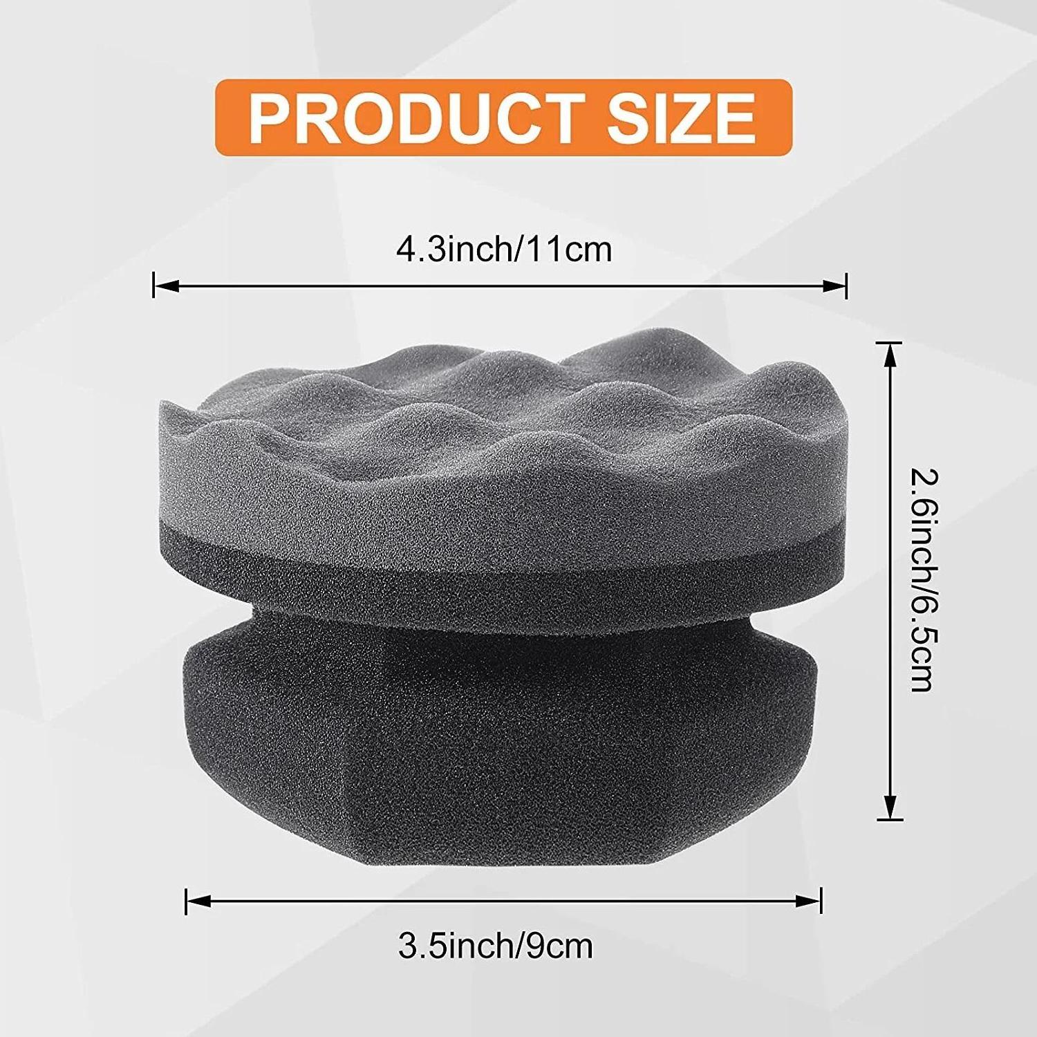 Wholesale Tire Hex Grip Dressing Applicator Dressing Pad Car Detailing Foam Sponge Reusable Tire Cleaner Sponge Supplies