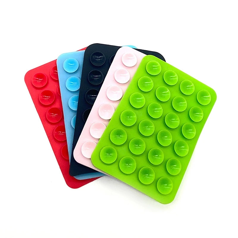 Silicone Suction Pad For Mobile Phone Fixture Suction Cup Backed Adhesive Silicone Rubber Sucker Pad