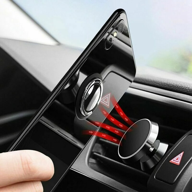 Finger Ring Holder Stand Grip 360 Rotating For Mobile Phone Car Magnetic Mount Pad Universal Bracket