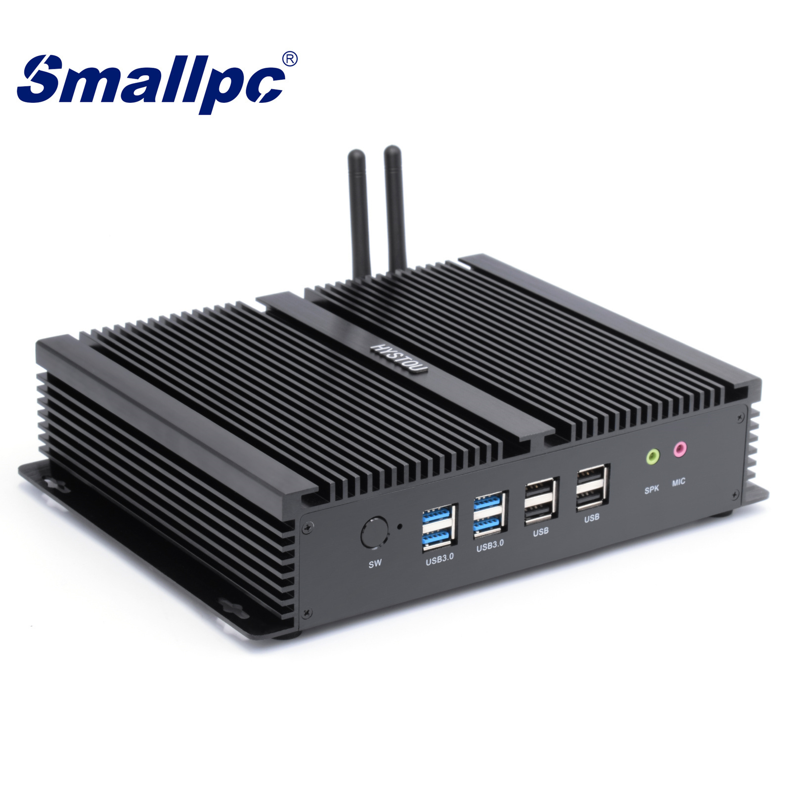 Smallpc Factory Price Core I3 DDR3L Dual Lan 8USB 6Com 4K Display Low Power Fanless Mini Computer