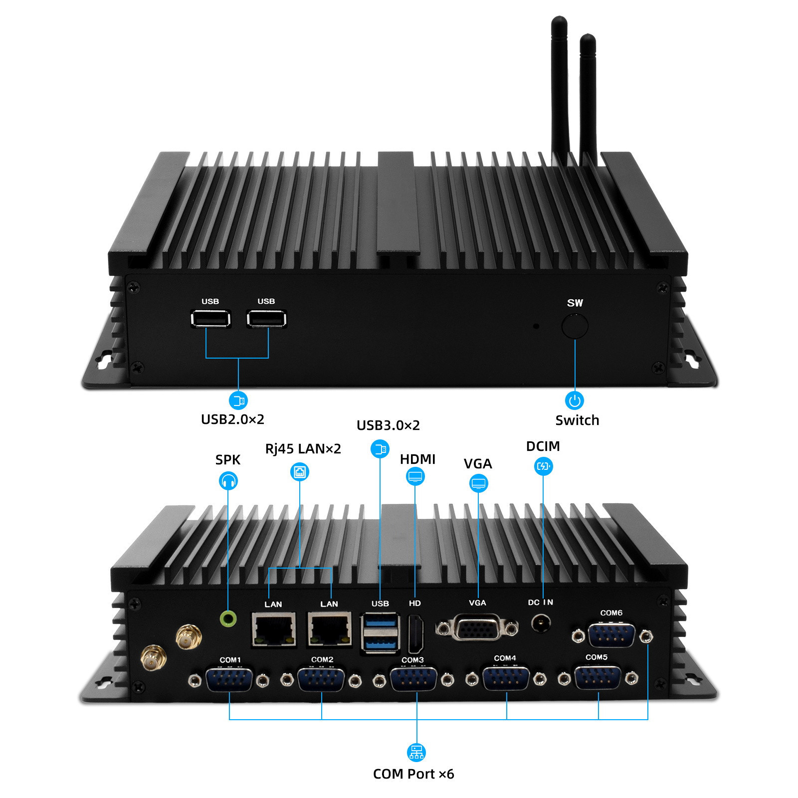 MSATA 4 USB Barebone Mini Computer Dual Lan Mini Industrial Mini PC Smallpc Low Power Core I5-4200u DDR3 32GB 512GB for Business