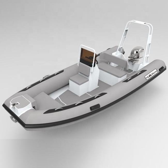 Aluminum double hull with pvc or hypalon tube 16ft 480cm luxury inflatable sport RIB boat for fishing