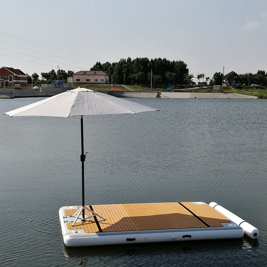 swimming pontoon platform floating inflatable boat lifts for water sports