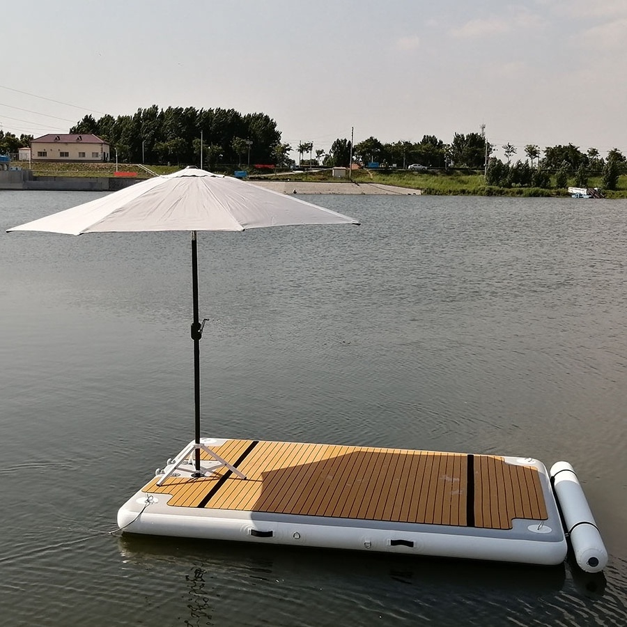 swimming pontoon platform floating inflatable boat lifts for water sports