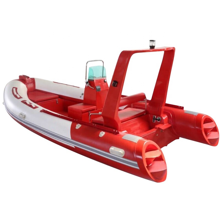 10 passengers rowing boat inflatable rigid aluminum hull 520 cm rib boat made in china