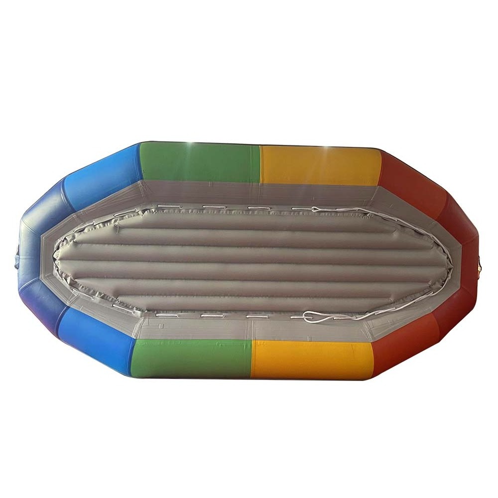 Durable 5m Rainbow Color Inflatable Rafting Boat Dinghy For Fishing Aluminum Hull RIB Rescue Boat