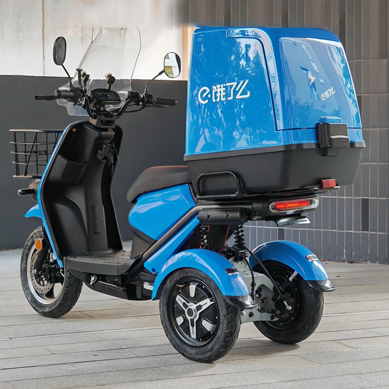 72v Pizza Food Delivery Motorcycle Motorbike Moped Tricycle Electric Delivery Scooter With Deliver Box