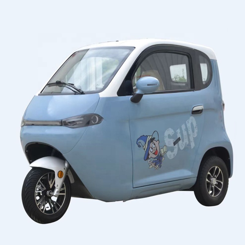 1500w 60v 80ah 85km Enclosed Electric Rickshaw Tricycle Moped Tuk Tuk Car 2 Door Three Wheel Electric Bike